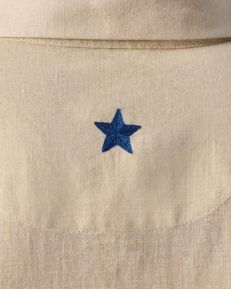 Delta Shirt - Beige & Green Printed