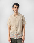 Delta Shirt - Beige & Green Printed